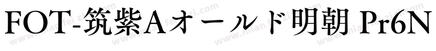 FOT-筑紫Aオールド明朝 Pr6N L字体转换